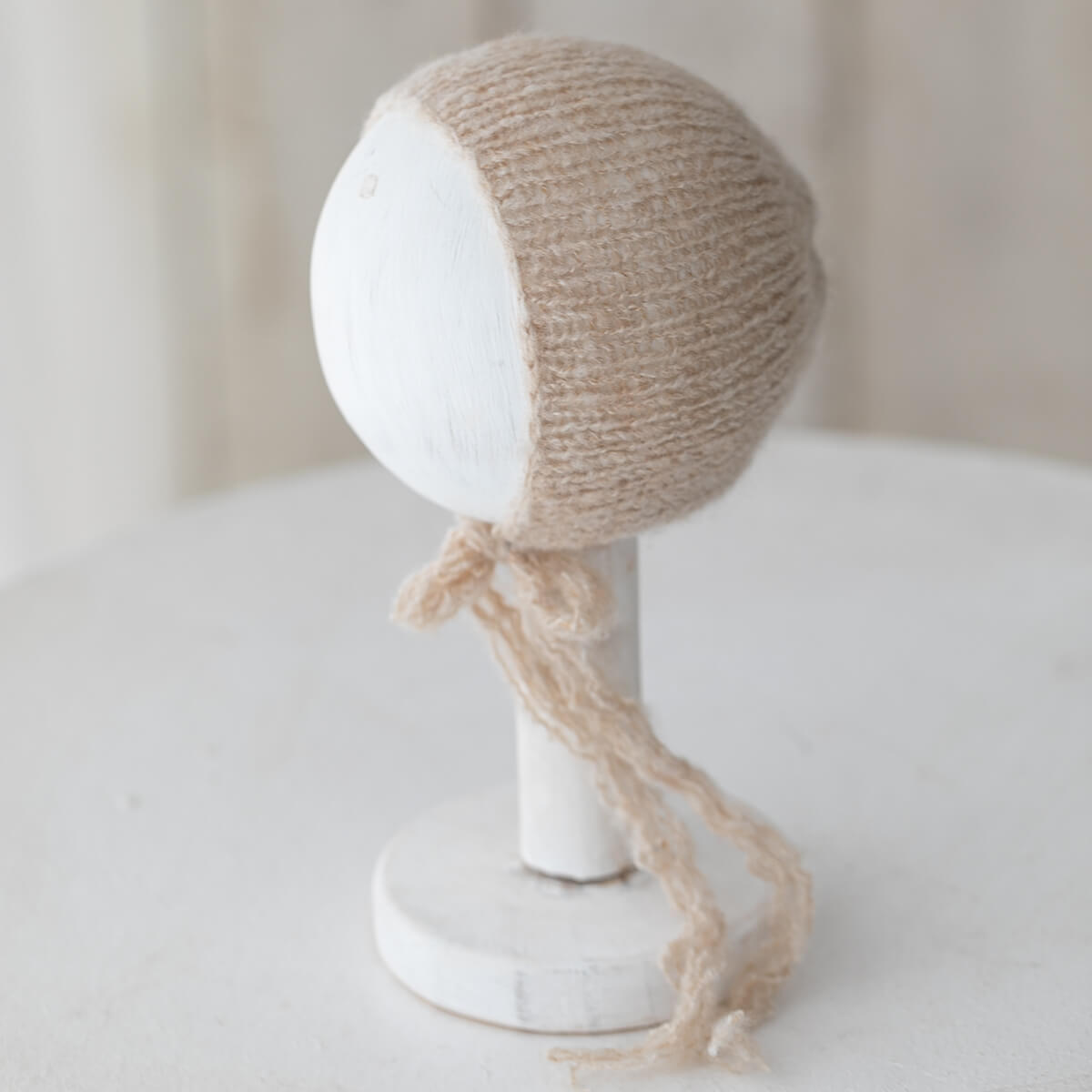 yes1709-2 Touca Lã Mohair Bege - Imagem 1